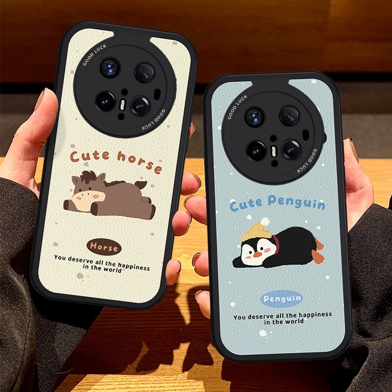 适用华为mate70pro+保护包趴趴小马企鹅60pro+硅胶50软壳可爱好看