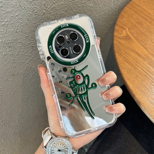 适用华为Mate70Pro保户包镜面麻将幺鸡mate60pro补妆镜50创意女潮
