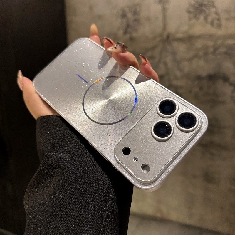 适用iPhone17ProMax保护包苹果16冰晶闪粉15磁吸14高级感13男女潮