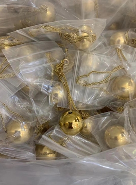 法式简约气质亮面金属大球钛钢锁骨项链日韩INS网红个性饰品