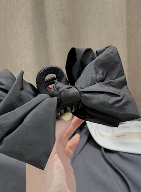 网红同款～超大蝴蝶结不规则设计师款大号黑色抓夹显后脑勺饱满