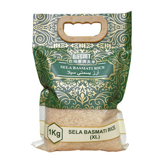 巴基斯坦进口巴斯马蒂大米sela basmati rice 长粒形香米1kg