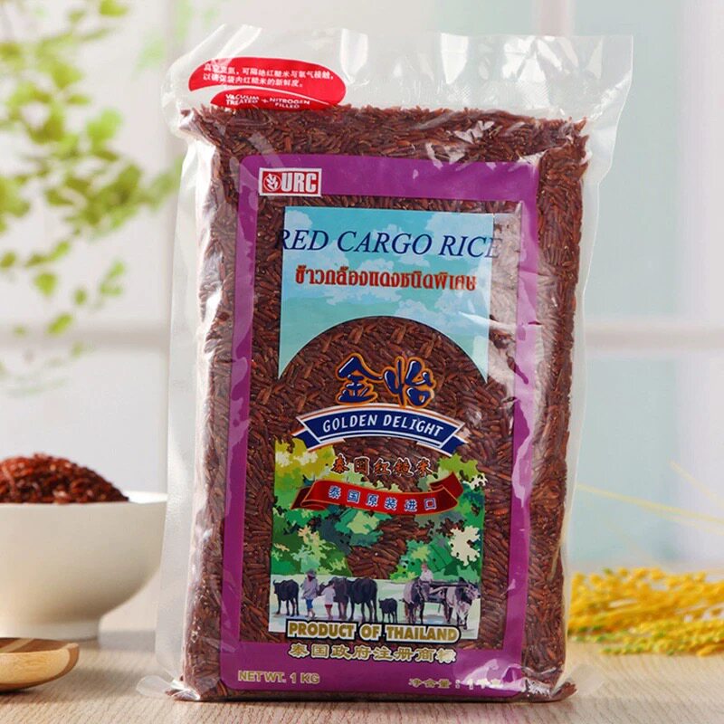 金怡泰国红糙米1kg 泰国进口红糙米红米红棕米糙米red cargo rice