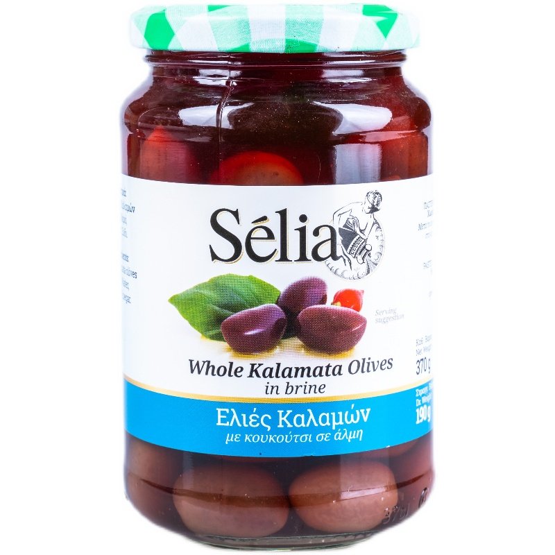 奥帝有核无核水浸卡拉玛塔黑橄榄kalamata olives 370g 希腊进口