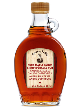 加拿大烟熏锅枫叶糖浆pure maple syrup枫糖浆250ml松饼煎饼烘焙