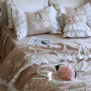 게으른휴가︱欧美韩版 艾琳娜公主全棉碎花田园床上用品四件套1.8