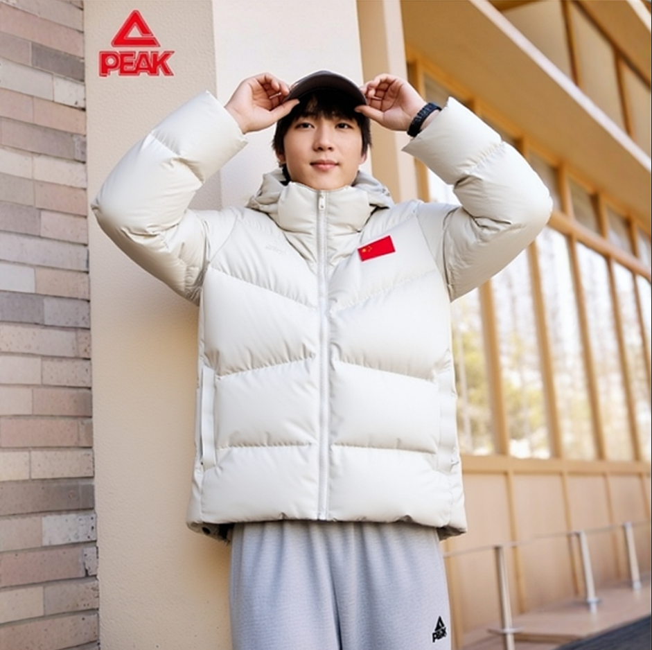 匹克加厚羽绒服男士冬季新款户外防风保暖御寒连帽棉服运动服外套