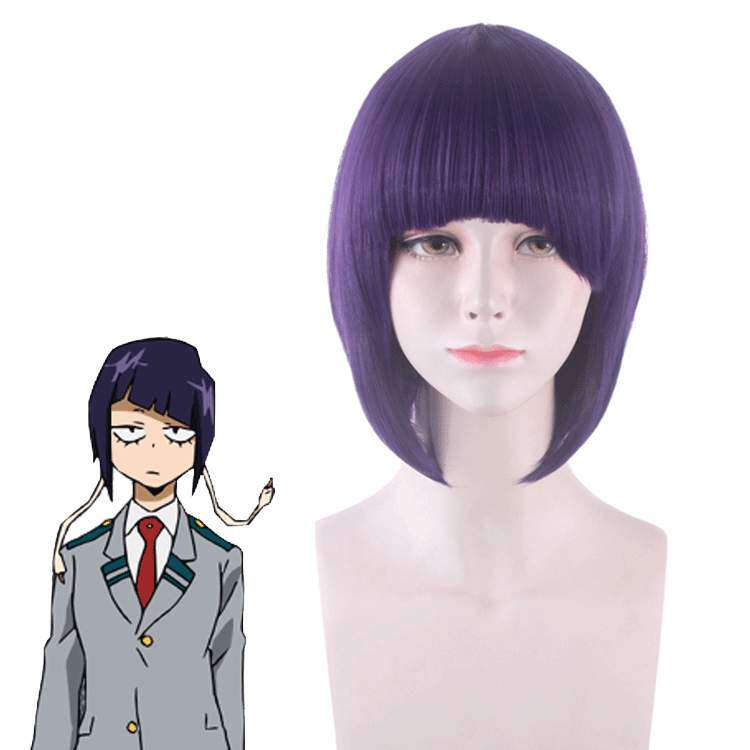 耳郎响香 我的英雄学院 紫黑紫色齐刘海bobo短发假毛cosplay假发