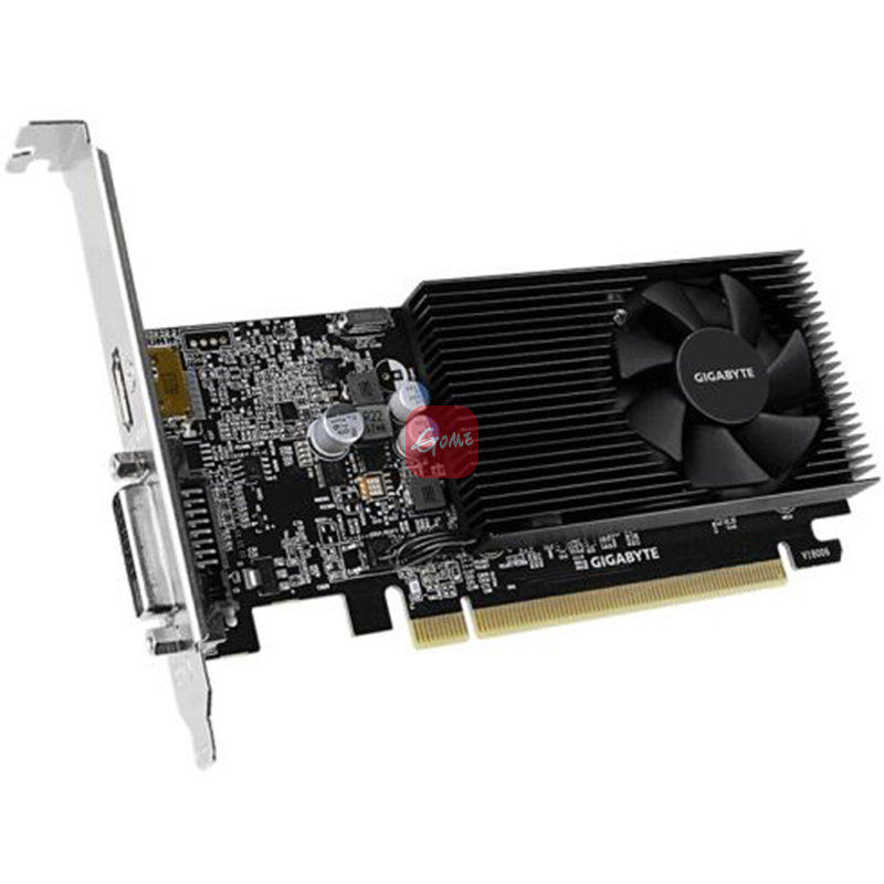 技嘉GT1030 2GD4显卡DVI半高HDMI亮机卡4K低耗游戏GV-N1030D4-2GL - 实物图