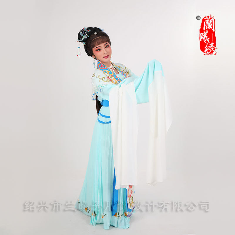 新款上架 戏曲花旦服装真丝通用款女装越剧古装舞台演出汉服改良