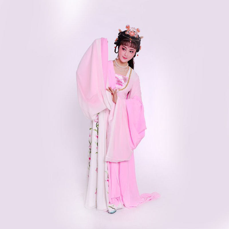 真丝花旦服装/真丝改良女装高档戏服定制款/古装戏曲舞台演出服装