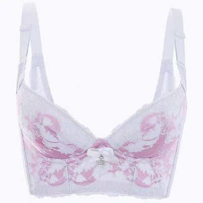 四分之三杯侧收副乳五扣文胸聚拢