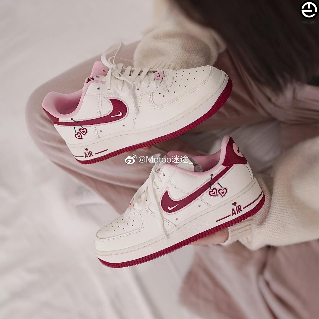 nike/耐克 air force 1 女子白粉情人节限定空军一号板鞋 fd4616