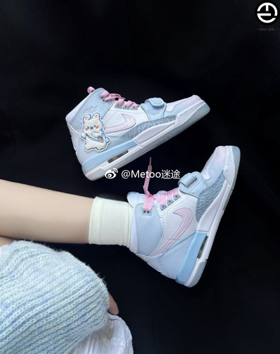 球鞋定 制 Air Jordan Legacy 312 背包兔可撕布贴雪花腮红篮球鞋