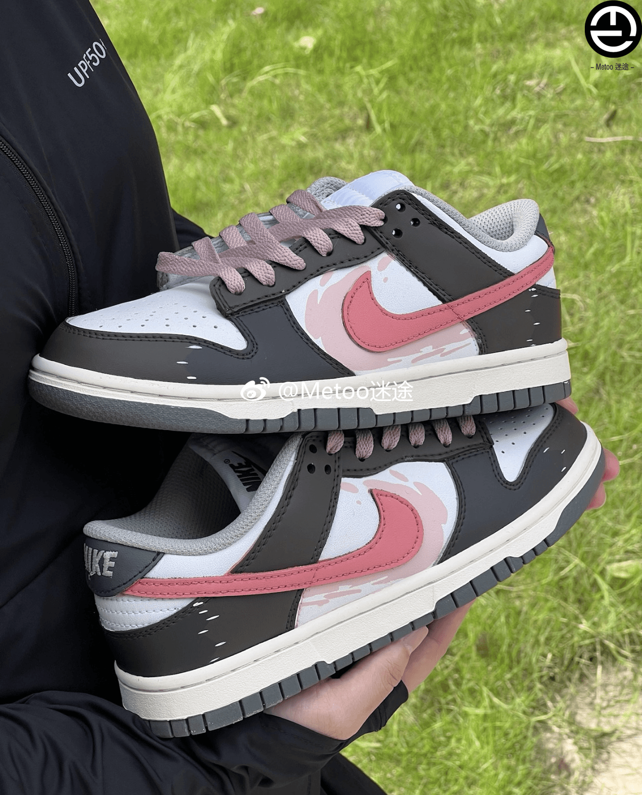 正品定制球鞋 Nike Dunk Low 涂鸦BBL甜妹少女抗冲击性粉白黑板鞋