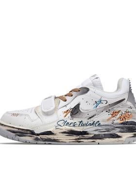 【定制球鞋】Jordan Legacy 312 经典潮流 低帮 复古篮球鞋白色