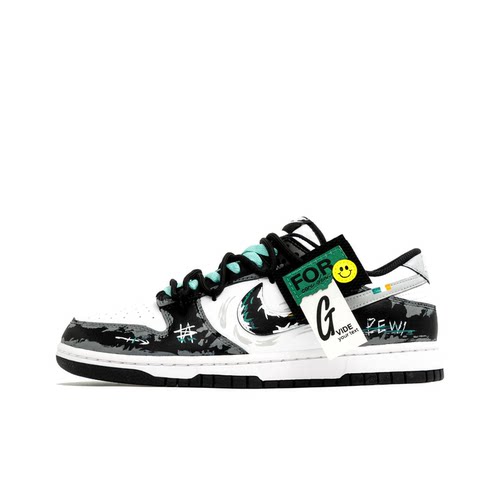 迷途定制球鞋 Nike Dunk Low 万花弄潮跃炫酷涂鸦手绘低帮板鞋