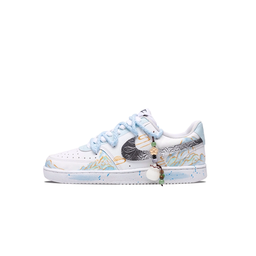 迷途定制球鞋 Nike Court Vision 1 几重烟雨 低帮板鞋