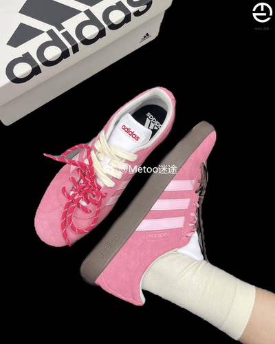 正品定制球鞋Adidas NEO VI Court 多巴胺美式复古双鞋带复古板鞋