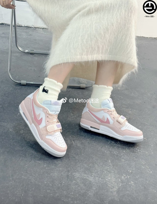 定制球鞋 Air Jordan  Legacy 312 莓莓香氛文艺学院风粉白蓝球鞋