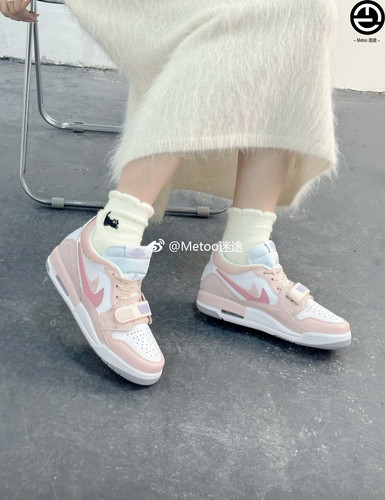 定制球鞋 Air Jordan  Legacy 312 莓莓香氛文艺学院风粉白蓝球鞋