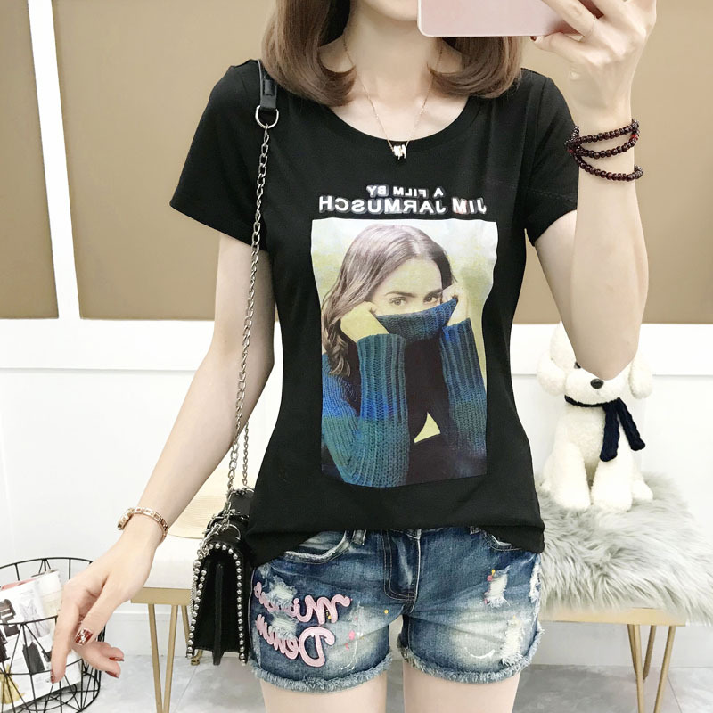 欧款女装2020欧洲站女印花t恤