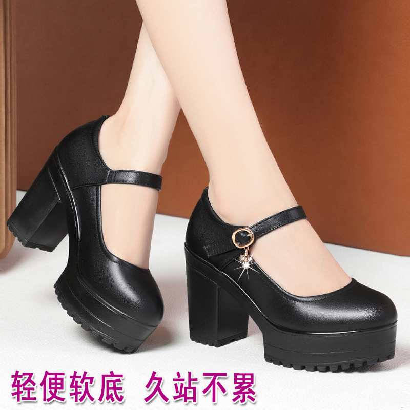 全牛皮软底走秀专用高跟鞋不累脚