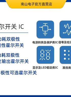 兼容S5718 ET3716 三种极性选择霍尔开关IC CMOS输出 DFN4