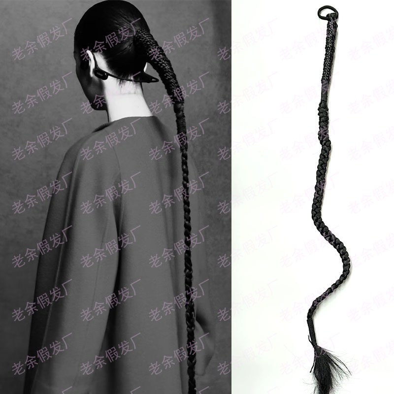 秀场模特个性麻花辫子马尾假发加长不规则拳击脏辫拍照神器吸粉