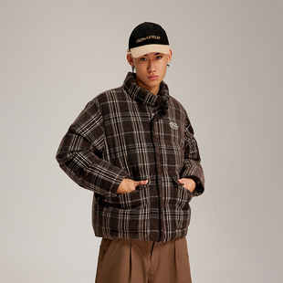 jacket puffer Plaid PHEW格纹棉服面包服