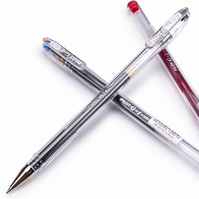 按动速干百乐中性笔学生考试子弹