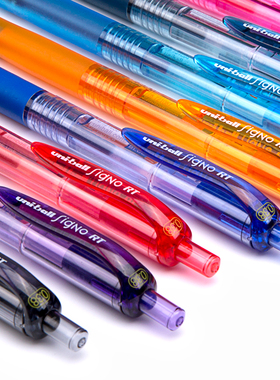 日本uni三菱速干按动签字走珠笔0.38顺滑中性笔0.5学生用考试水笔