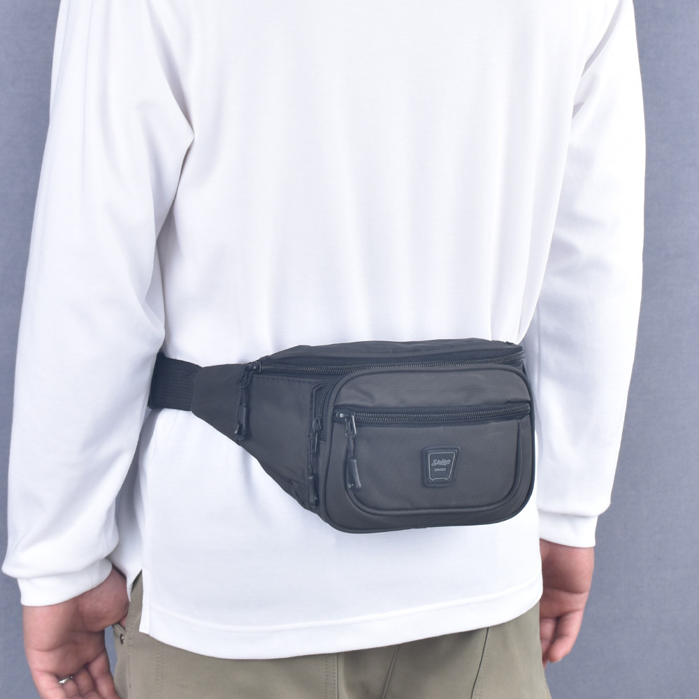 新款男士腰包多口袋牛津布斜挎小胸包轻便户外运动小包通勤手机包