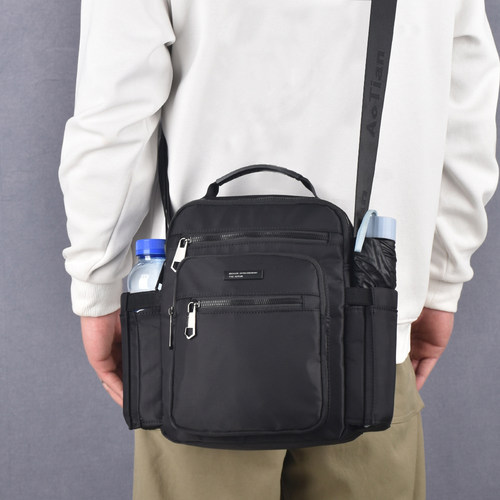 多层大容量水杯袋斜挎包