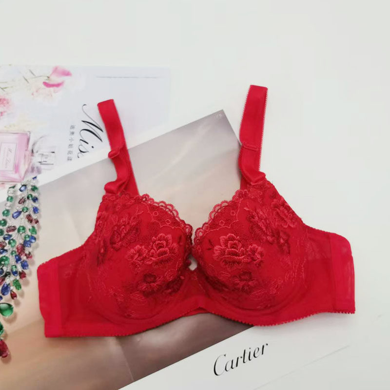 日单本命年红色文胸薄款有钢圈小胸聚拢性感内衣蕾丝新年大红胸罩,女士内衣/男士内衣/家居服,文胸,淘宝优惠券,粉丝福利购,淘宝优惠卷