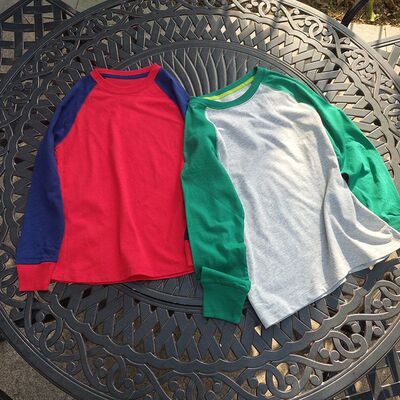 贝哆哈儿童长袖T恤男童女童长袖圆领套头衫中大童打底衫汗衫上衣