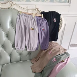 贝哆哈儿童夏季休闲裤中小童可开裆灯笼裤男童女童长裤防蚊裤