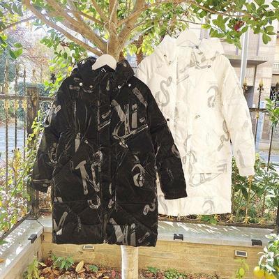 贝哆哈女士羽绒服冬季保暖大童免洗羽绒外套中长款白鸭绒女童上衣