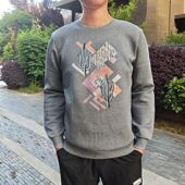卫衣休闲上衣长袖 男式 T恤春秋款 套头衫 t恤 印花圆领男装 贝哆哈男士