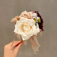 С бантиком, цвета шампанского