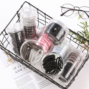 电话线发圈女细款 扎头发头绳无痕橡皮筋发绳头饰 小号发饰皮套夏季