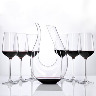 德国工艺水晶玻璃红酒杯波尔多葡萄酒杯勃艮第高脚杯子醒酒器套装