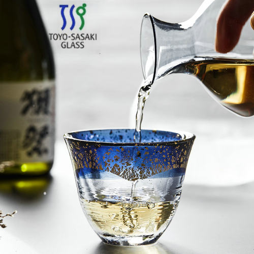 日本原装进口佐佐木水晶金箔白酒杯家用轻奢茗品杯冰酒壶青酒杯子