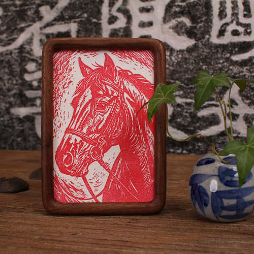 十二生肖之午马新年马年拓印拓版