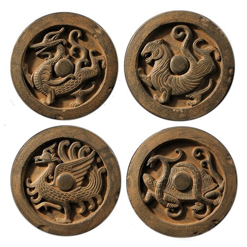 仿古中式风水镇宅四神瓦当