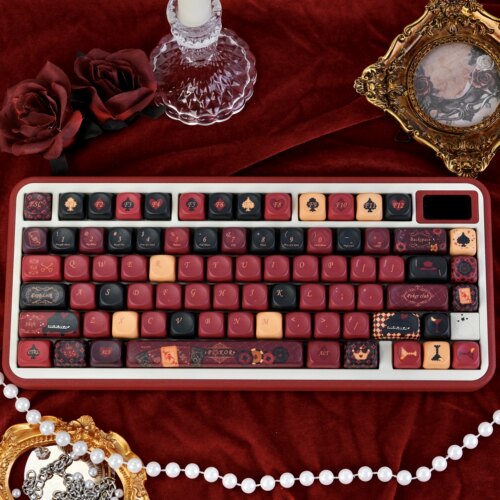 红桃皇后热升华键帽PBT材质MOA高度适配60 68 75 87 99 104 108