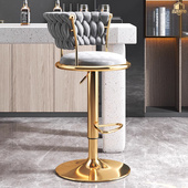 吧台椅现代简约升降不锈钢轻奢家用高脚凳吧凳极简靠背酒吧椅凳