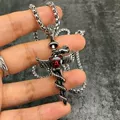 Steel Gemstone Cross