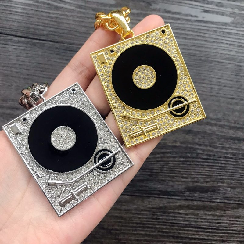 嘻哈街头音乐项链打碟机标志吊坠夜店dj歌手ds演出mc配饰品明星款