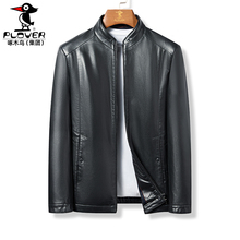 绵羊皮男士真皮立领商务皮夹克2025新款秋冬高档加大码外套男皮衣